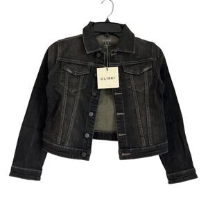NWT DL1961 Girls Manning Black Denim Jean Jacket – Girls Size Medium